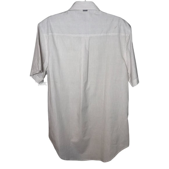 Five Four Thin Striped Short-Sleeve Button-Down Shirt - M - Picture 2 of 5